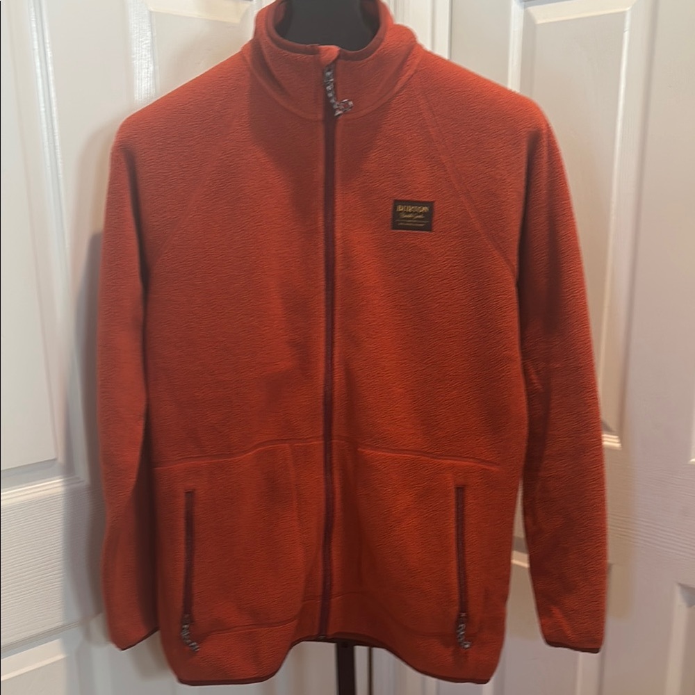 Barbour Red Zip Up Sweater